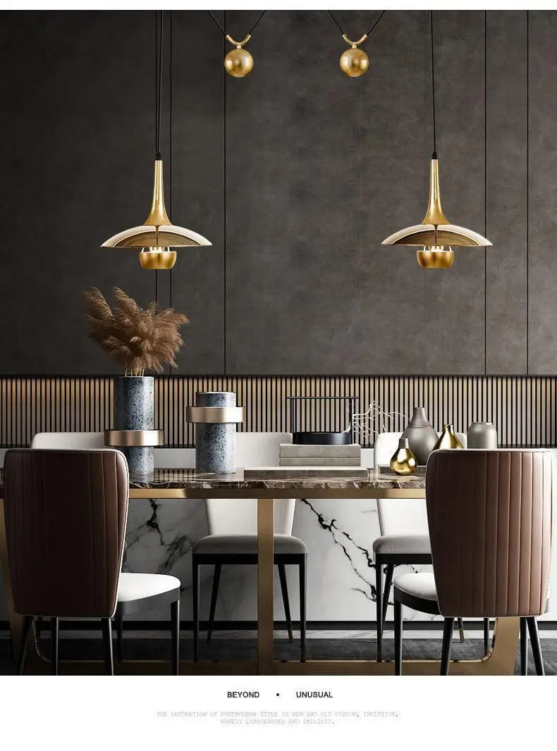 Modern Flying-Saucer Pulley Pendant Light