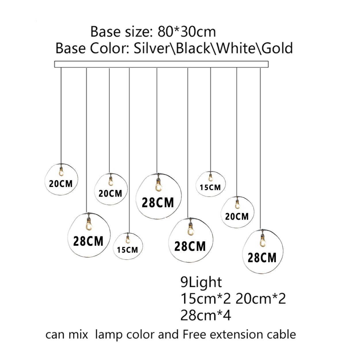 Nordic Lava Glass Multi-Color LED Cluster Pendant – Statement Chandelier