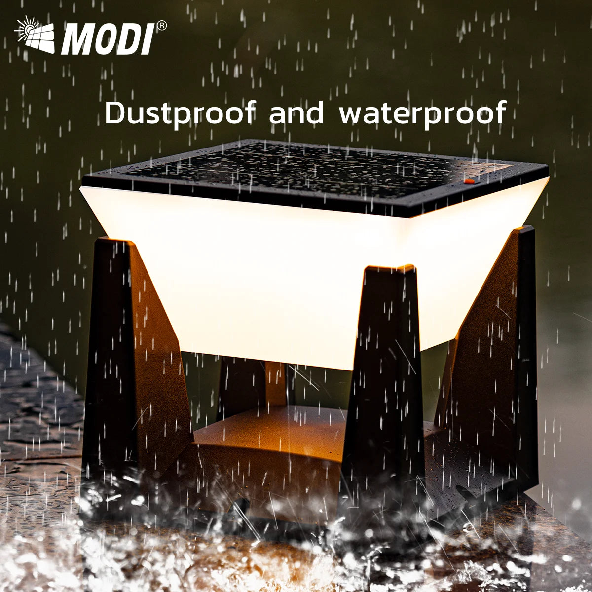 Luz solar para poste de pilar - Lámpara de camino impermeable IP65 multicolor
