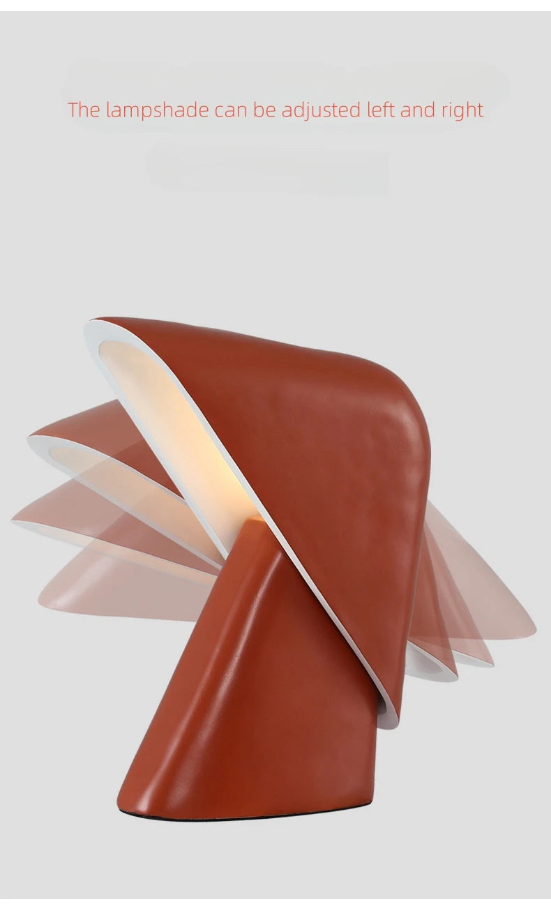 Lámpara de mesa LED de resina moderna - Luz de noche minimalista