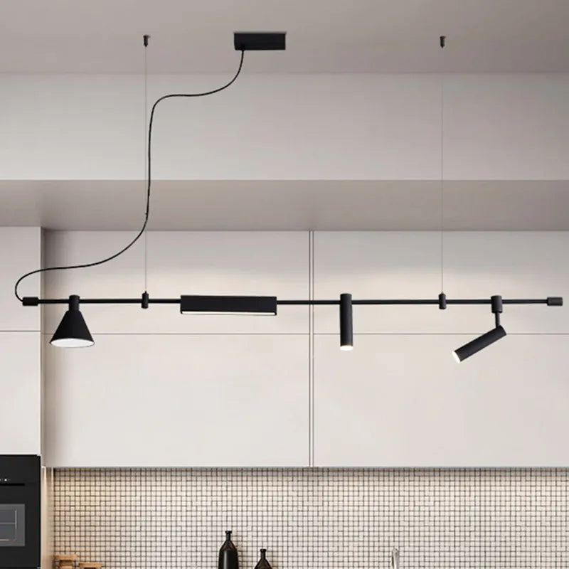 Nordic Black LED Chandelier | Suspension Ceiling Light