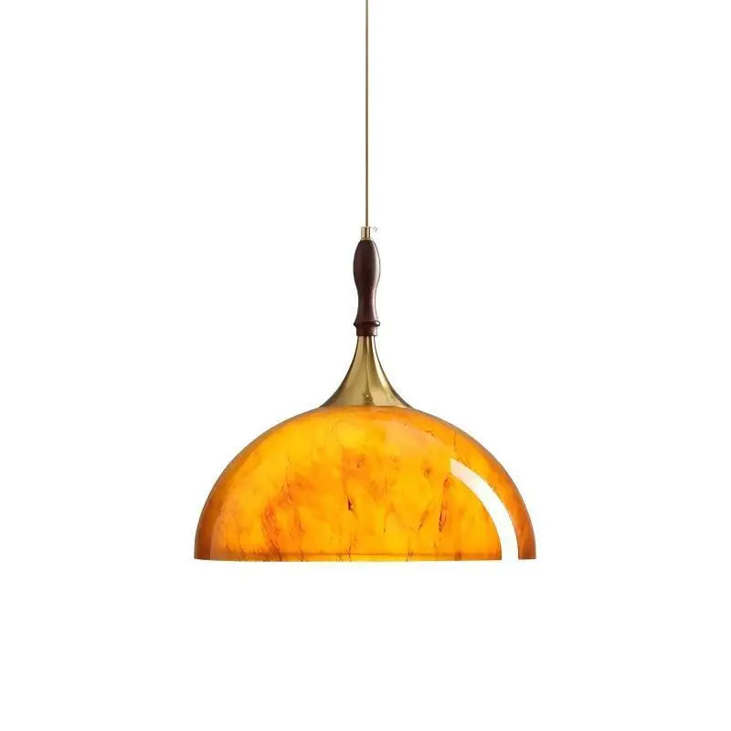 American Retro Pendant Light — Orange Acrylic Cafe & Bar Fixture