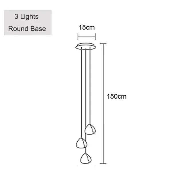 Crystal Ball Staircase Chandelier - Adjustable Cord Pendant Light Fixture