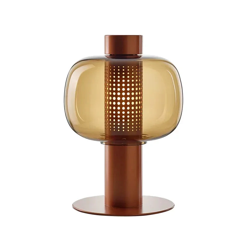 Italian Art Deco Glass Table Lamp – Designer LED Desk Light for Bedroom & Living Room