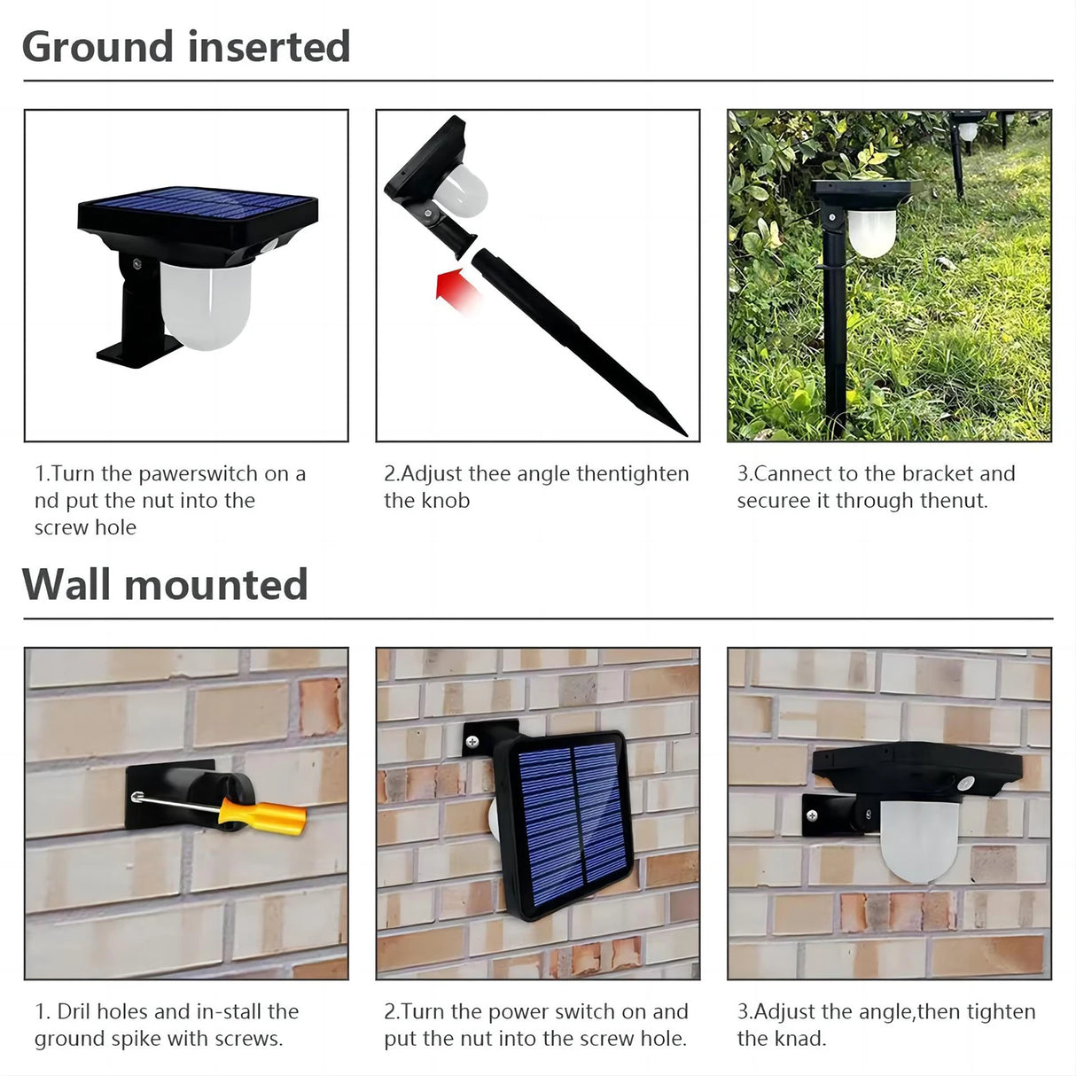4-Pack Solar Landscape Spotlights – Waterproof LED Pathway & Wall Lights