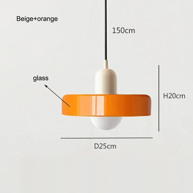 Nordic Glass Bauhaus Chandelier – Retro Pendant Light for Dining & Living Room