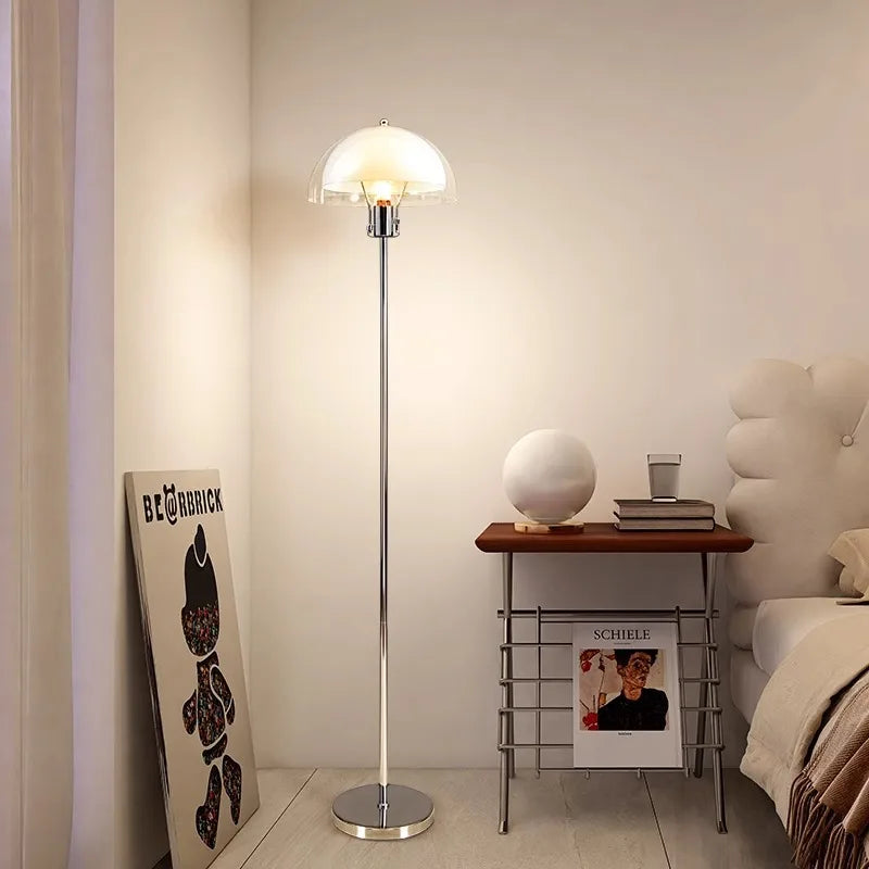 Nordic Bauhaus Mushroom LED Floor Lamp - Cream Accent Light