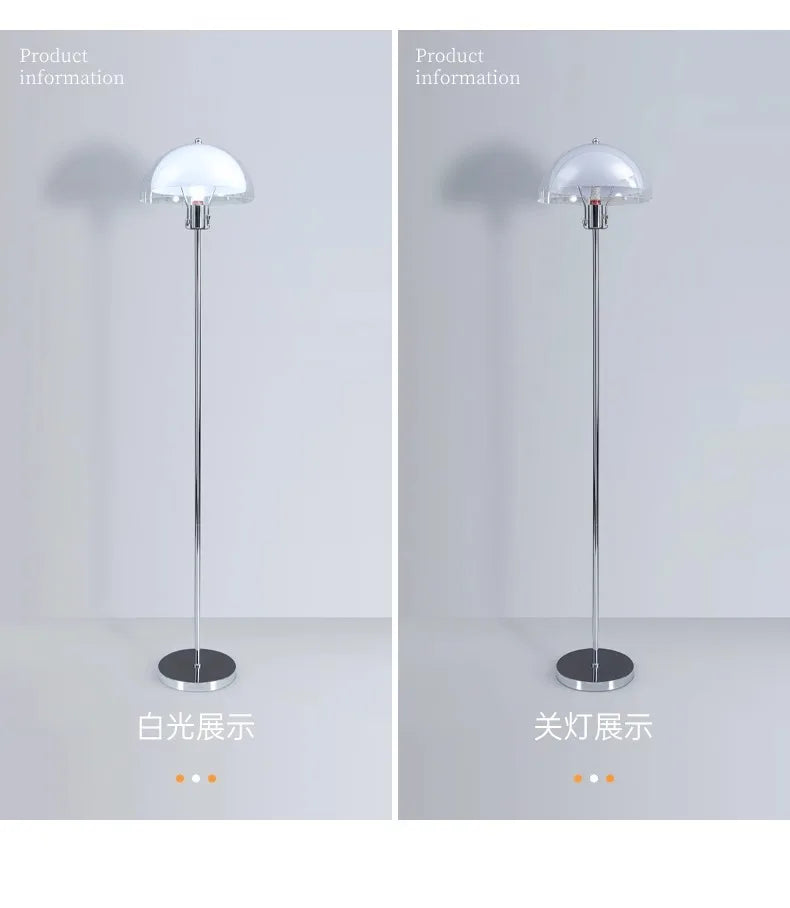 Nordic Bauhaus Mushroom LED Floor Lamp - Cream Accent Light