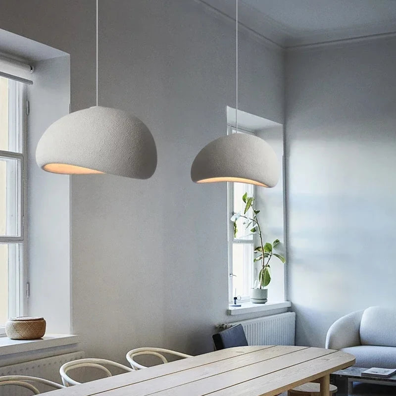 Nordic Wabi Sabi Ceiling Chandelier - Modern E27 LED Pendant Light