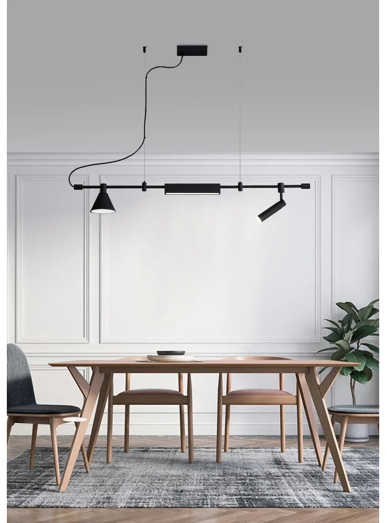 Nordic Black LED Chandelier | Suspension Ceiling Light