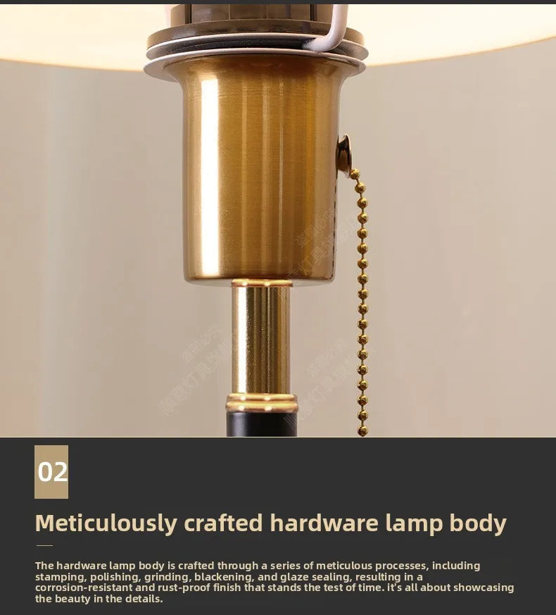 American Style Minimalist Dimmable Bedside Table Lamp