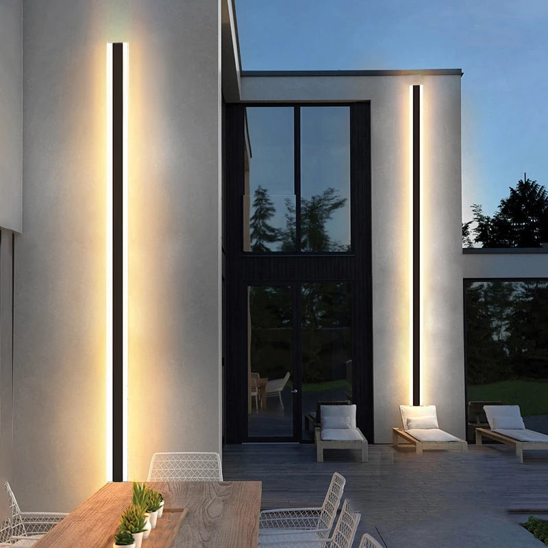 Outdoor Waterproof LED Wall Sconce - IP65 Aluminum Strip Light
