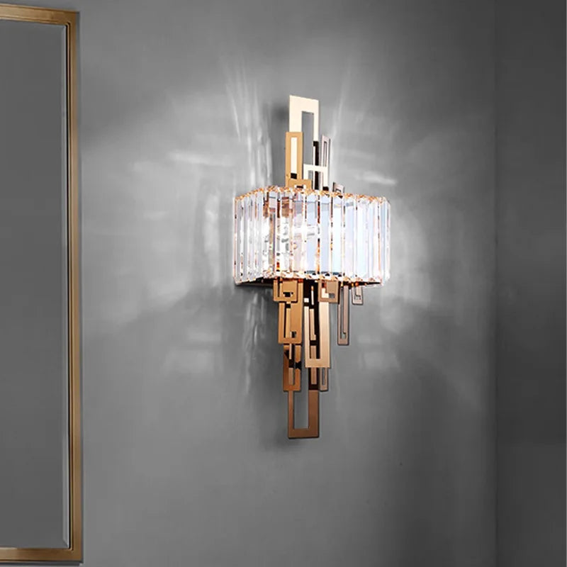 Modern Crystal Wall Sconce - LED Wall Light for Living Room, Bedroom and Hallway