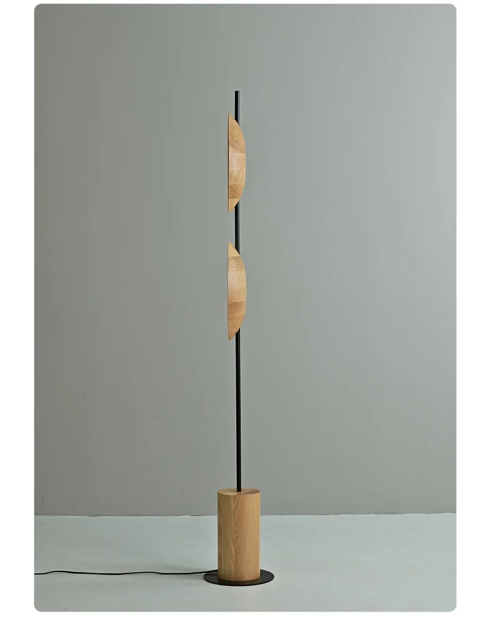 Mito Japanese Wabi-Sabi Solid Wood Adjustable Floor Lamp