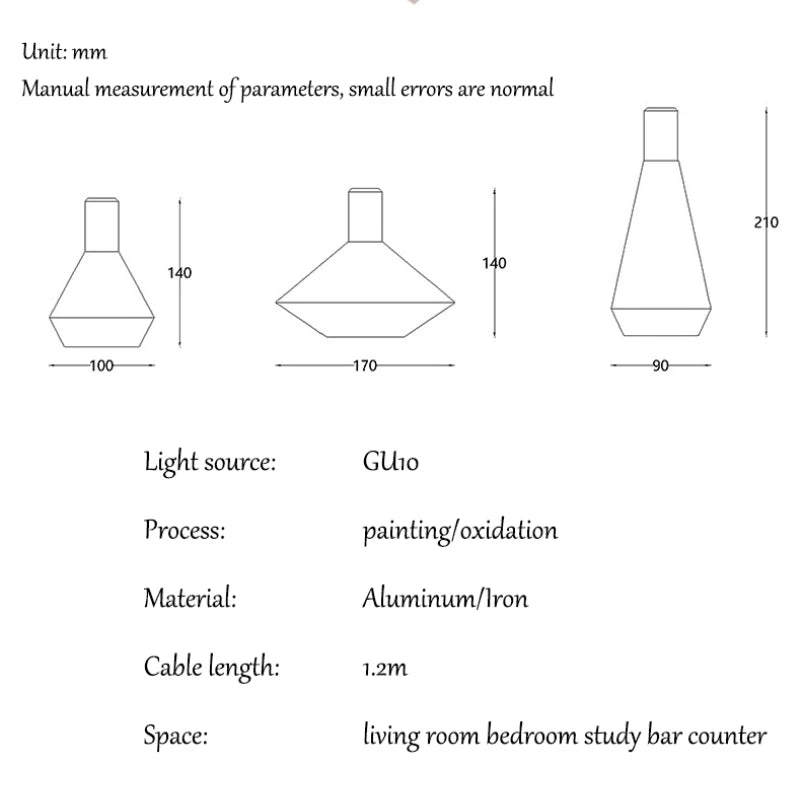 Modern Dome Pendant Light — Black & White, Dimmable LED