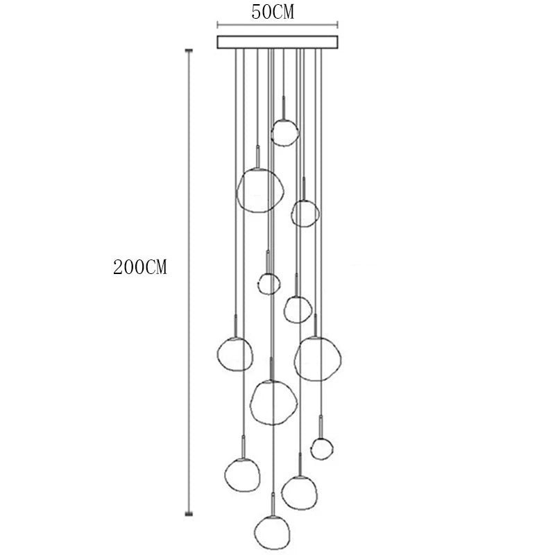 Modern Ring LED Pendant Chandelier – Adjustable Multi-Head Hanging Light for Dining & Living Room