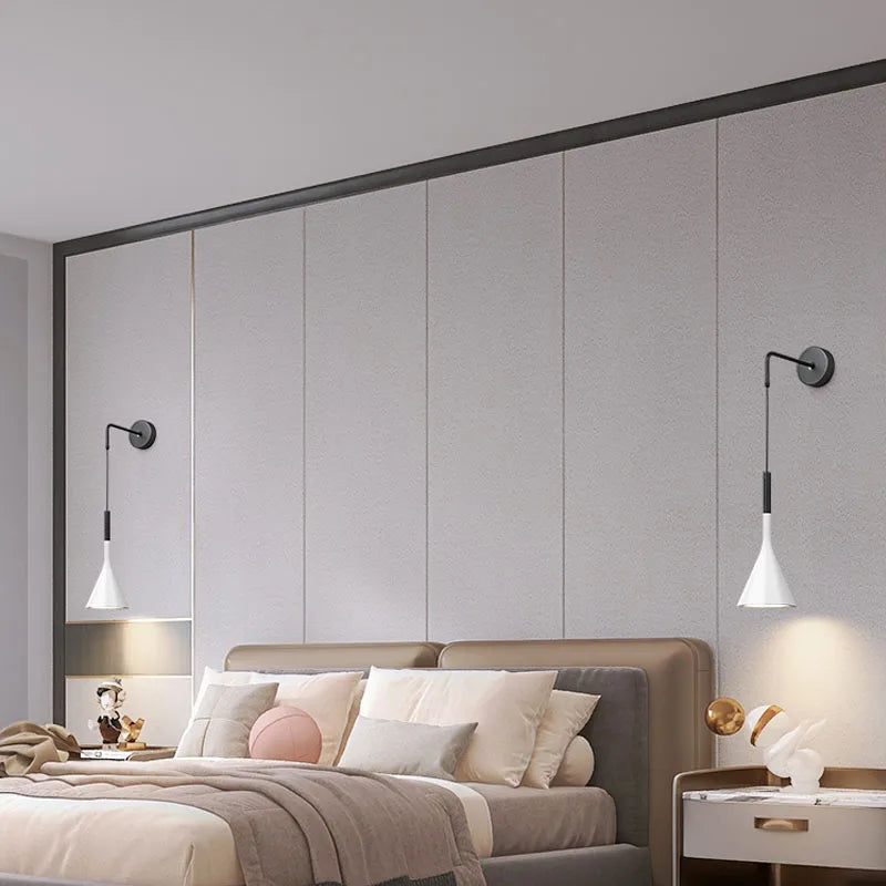 Modern Resin Wall Sconce with LED Down Light