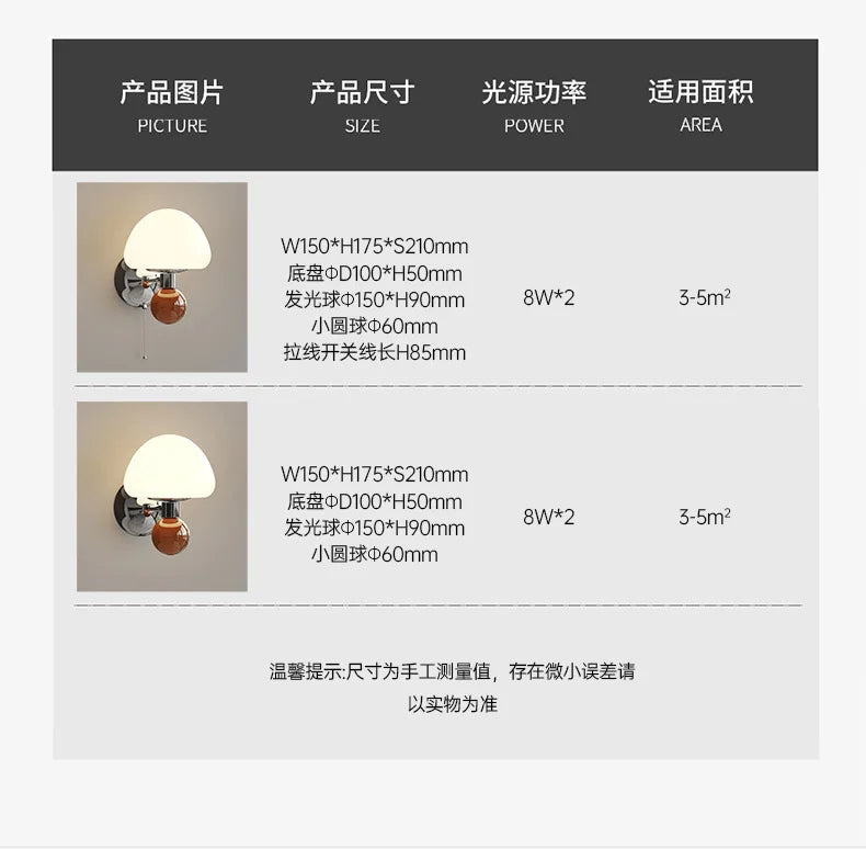 LED Mushroom Wall Sconce with Pull Cord | Kids & Bedroom