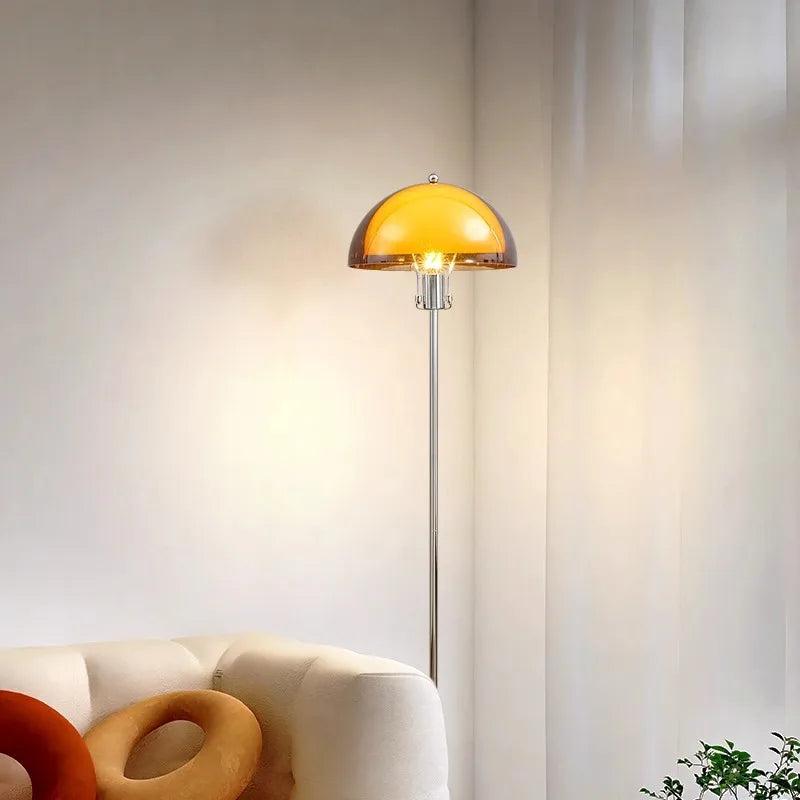 Nordic Bauhaus Mushroom LED Floor Lamp - Cream Accent Light