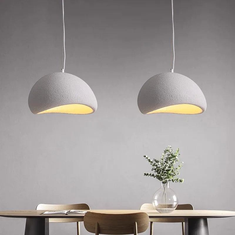 Nordic Wabi Sabi Ceiling Chandelier - Modern E27 LED Pendant Light