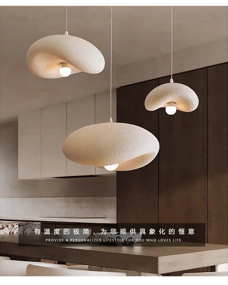 Japanese Wabi-Sabi Pendant Light — Minimalist Dining Room Fixture
