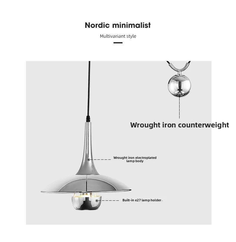 Modern Flying-Saucer Pulley Pendant Light