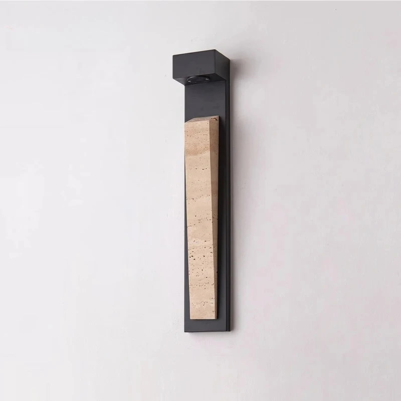 IP65 Waterproof Outdoor Wall Light - Natural Stone Finish