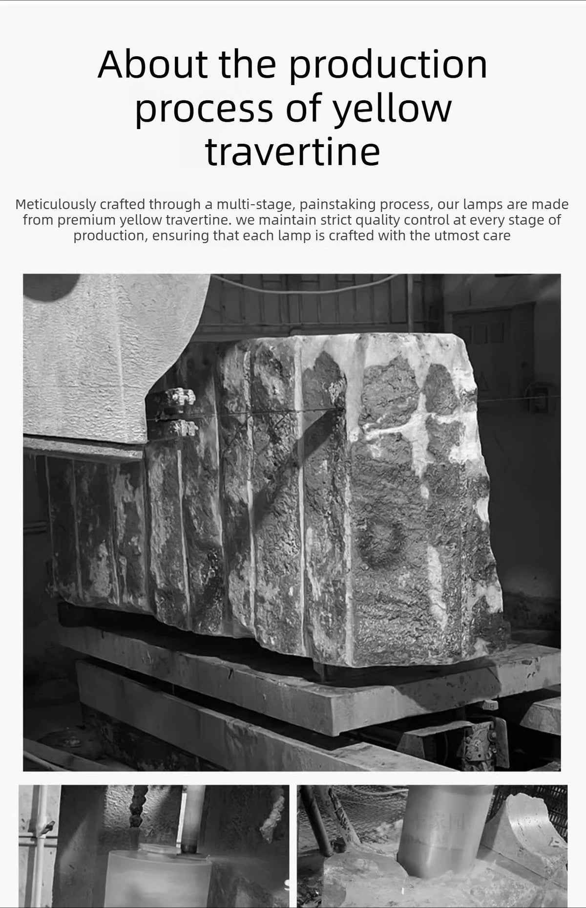 Modern Marble Table Lamp - Nordic Travertine Bedside Light