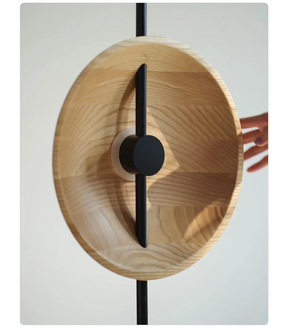 Mito Japanese Wabi-Sabi Solid Wood Adjustable Floor Lamp