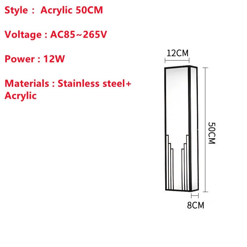 Acrylic Waterproof Marble LED Wall Light - Hans Lumiere