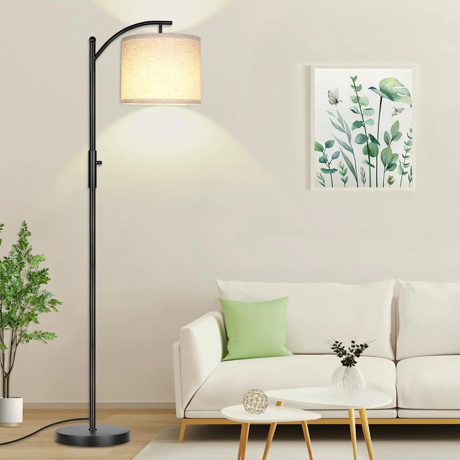 Adjustable Modern LED Floor Lamp Dimmable 3 Color - Hans Lumiere