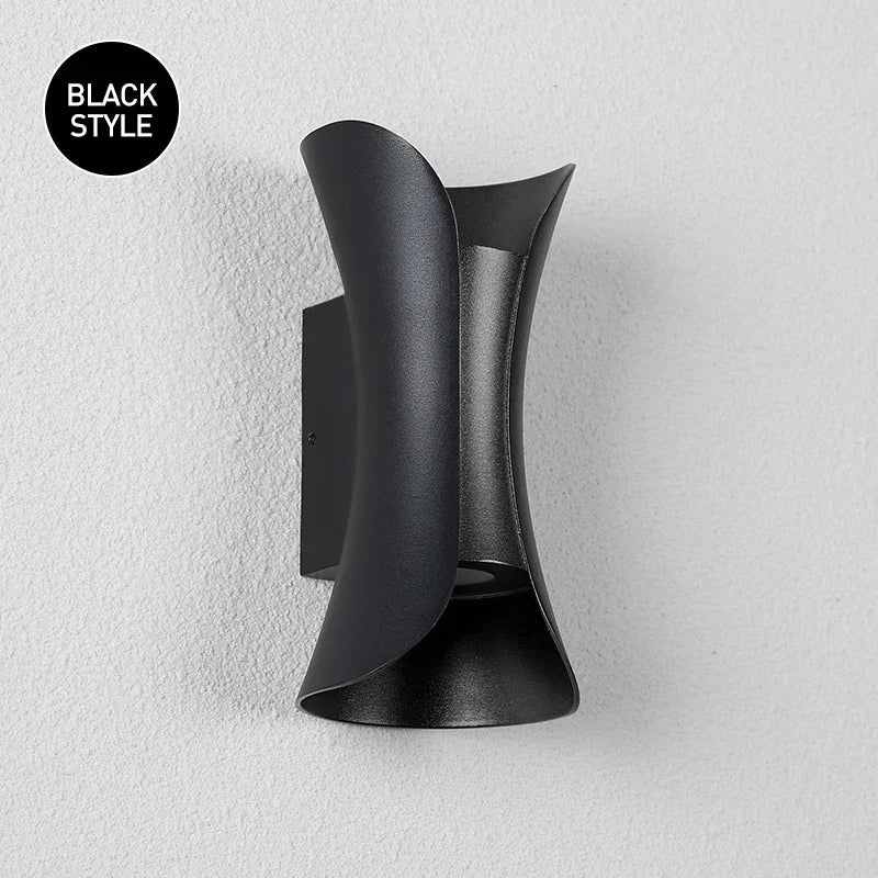Aluminum LED Wall Sconce 12W, IP65 Waterproof Outdoor Indoor Light - Hans Lumiere