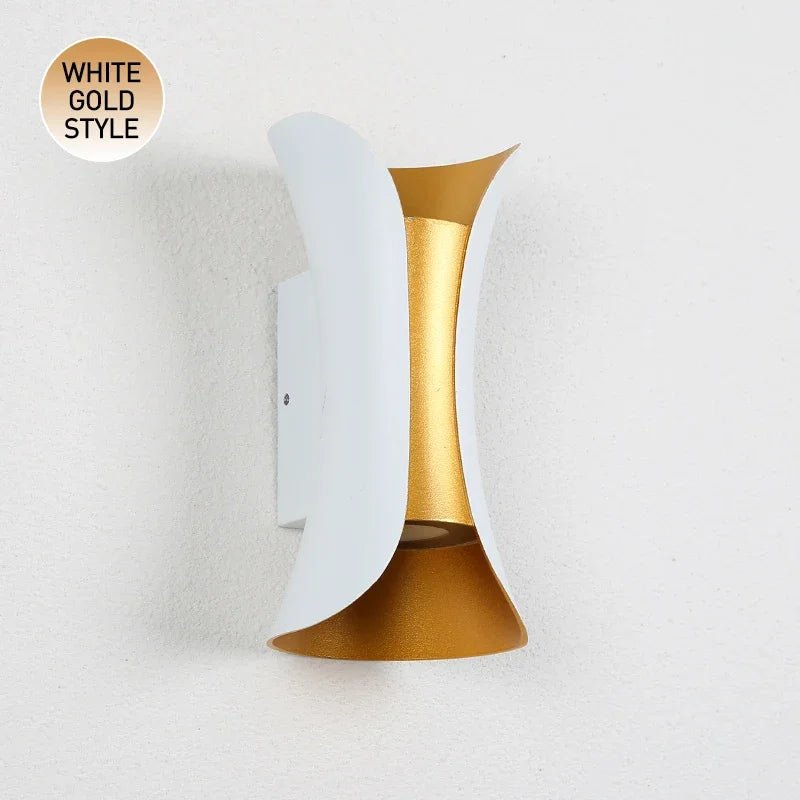 Aluminum LED Wall Sconce 12W, IP65 Waterproof Outdoor Indoor Light - Hans Lumiere