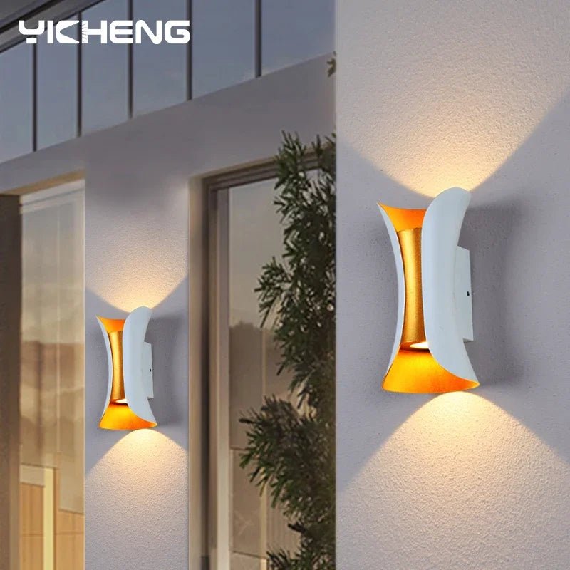 Aluminum LED Wall Sconce 12W, IP65 Waterproof Outdoor Indoor Light - Hans Lumiere