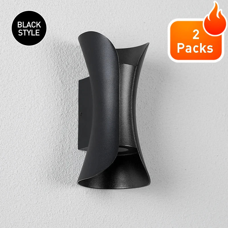 Aluminum LED Wall Sconce 12W, IP65 Waterproof Outdoor Indoor Light - Hans Lumiere