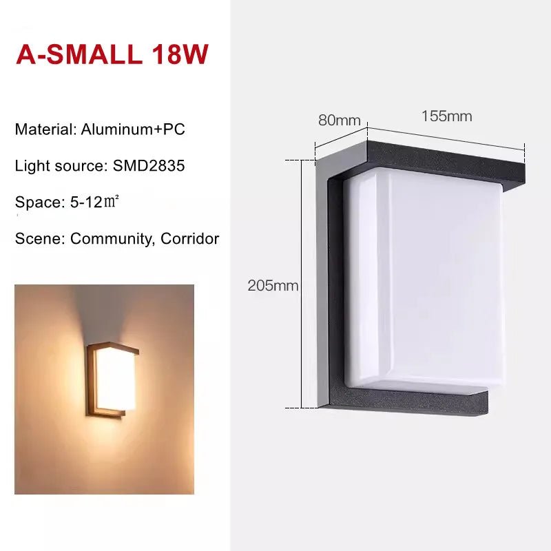 Aluminum Outdoor Wall LED Lighting Fixture - Hans Lumiere