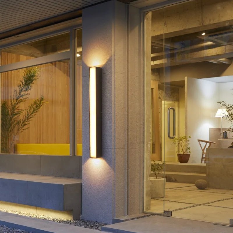Aluminum Waterproof Outdoor Long Strip LED Wall Lamp - Hans Lumiere