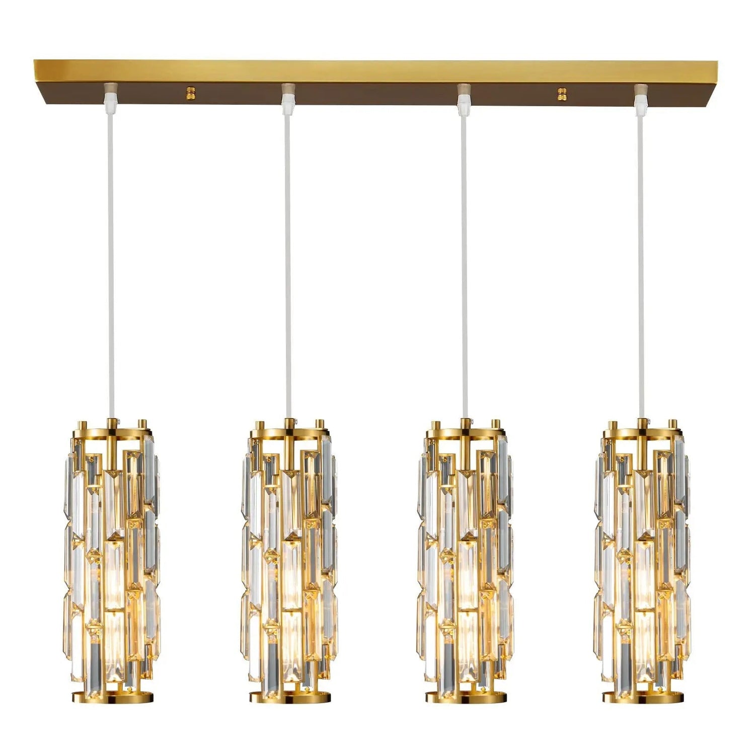 American Luxury Crystal Iron Dropping Pendant Lamp - Hans Lumiere