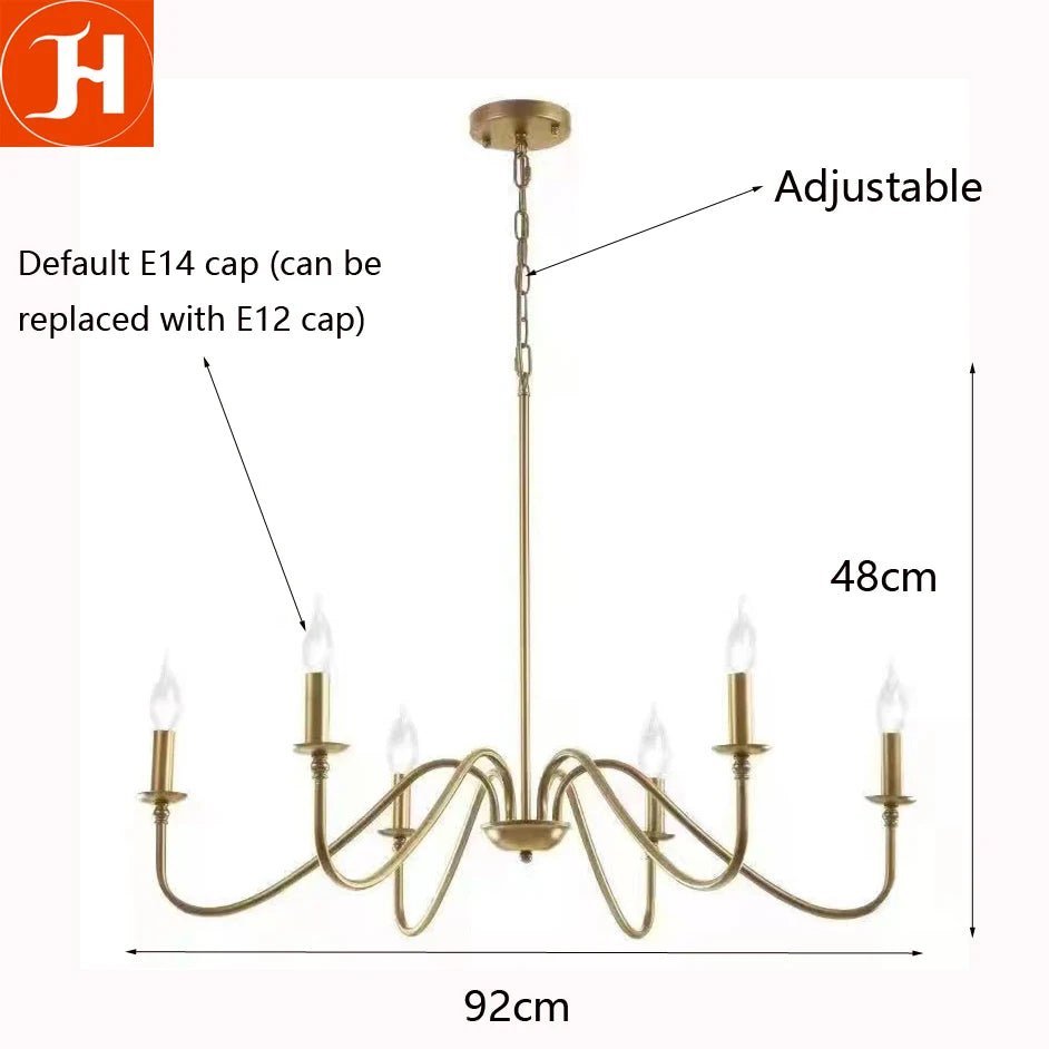 American Modern Candle Chandelier - Hans Lumiere