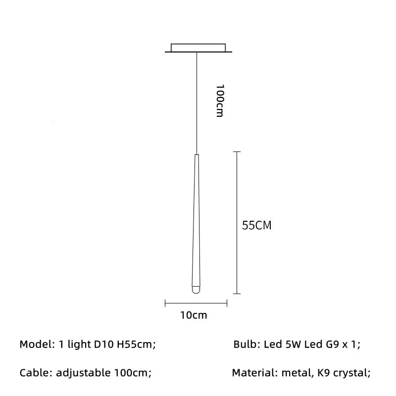 American Retro Crystal LED Chandelier - Hans Lumiere