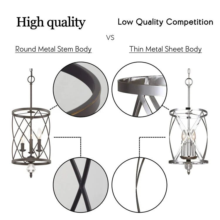 American Vintage Bird Cage Chandelier - Hans Lumiere