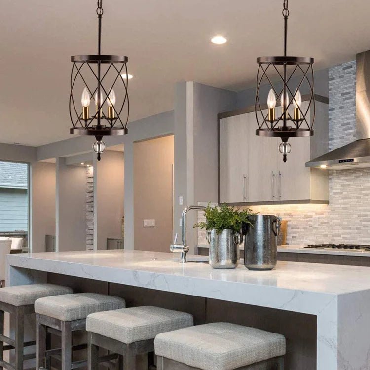 American Vintage Bird Cage Chandelier - Hans Lumiere