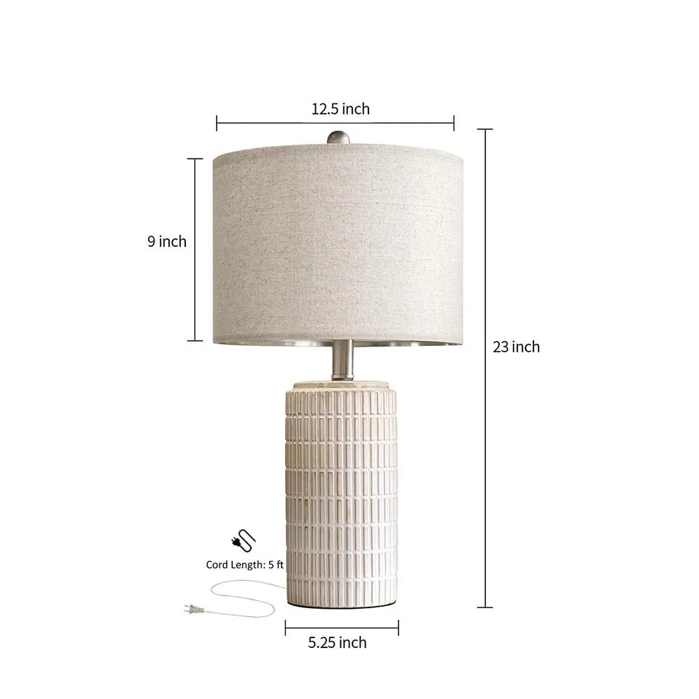American Vintage Fabric Art Desk Lamp - Hans Lumiere