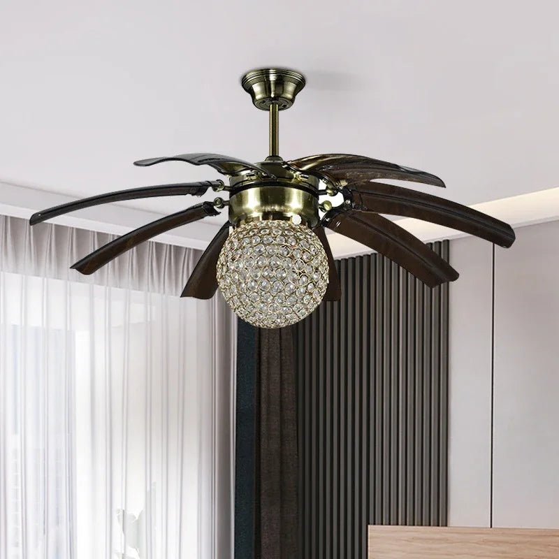 American Vintage LED Ceiling Fan Light With Remote Control - Hans Lumiere