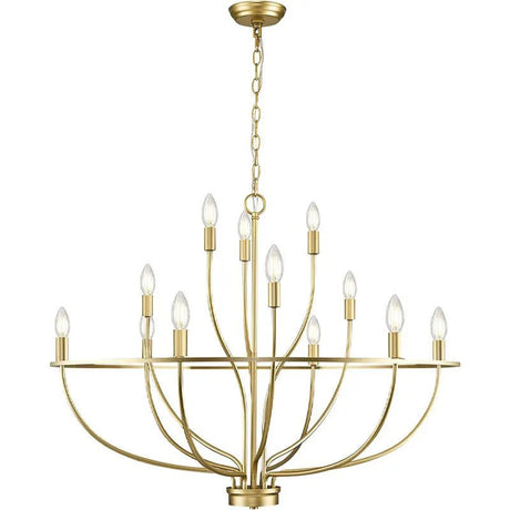 American Vintage Luxury Round Candle Iron Ceiling Chandelier - Hans Lumiere