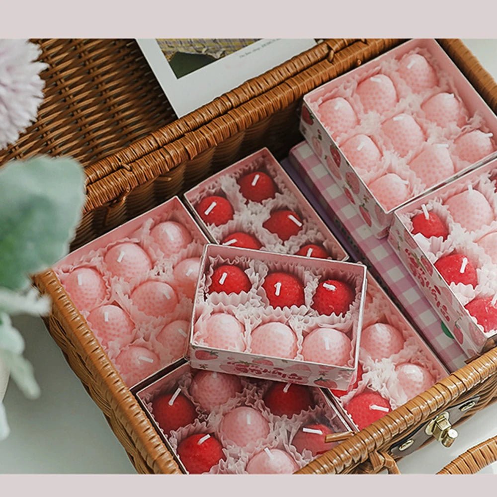Aromatherapy Soy Wax Strawberry Candles - Hans Lumiere