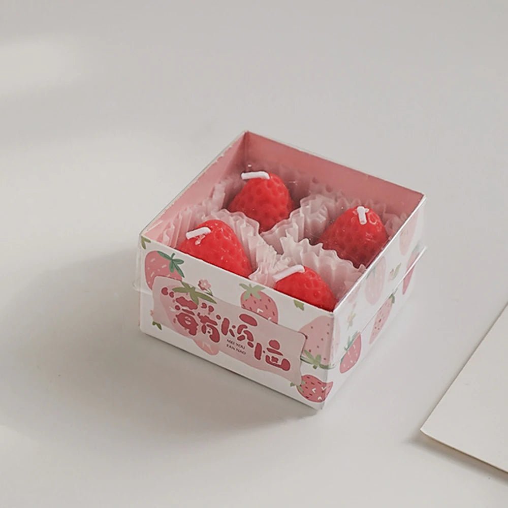 Aromatherapy Soy Wax Strawberry Candles - Hans Lumiere