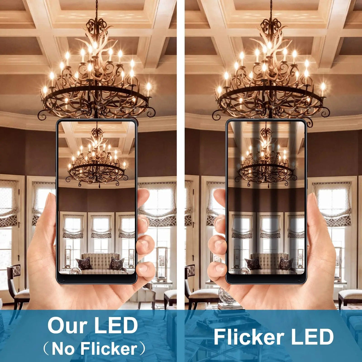 C35 Frosted Candle Edison LED Filament Bulbs E14 4W 2700K, Dimmable or Non-Dimmable, 6 or 10 Pack - Hans Lumiere