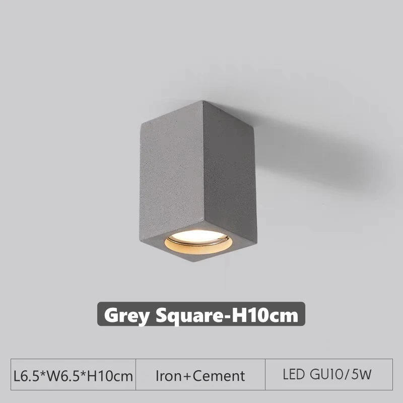 Cement GU10 Downlight – Surface-Mount LED Spotlight - Hans Lumiere