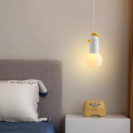 Children's Room Small Cute Hooded Duck Pendant Lamp - Hans Lumiere